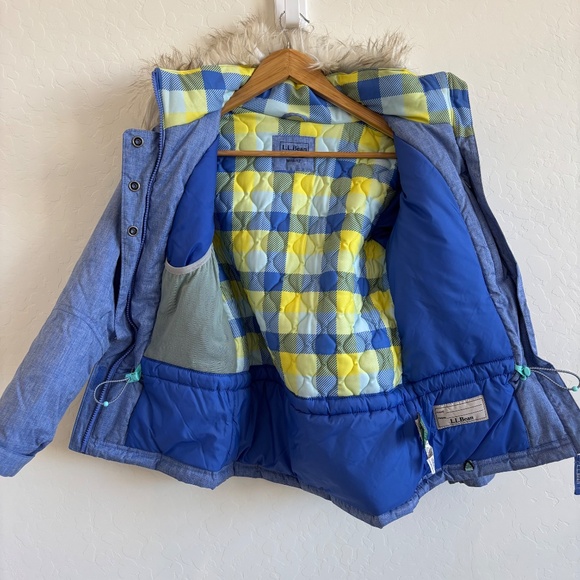 L.L.Bean Maine Mountain Parka , ski resort, size M 10/12, Blue - Picture 3 of 12